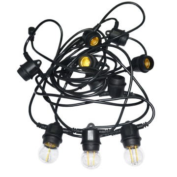 Custom led belt string light wire festoon extension E27 socket separate lamp holder cable